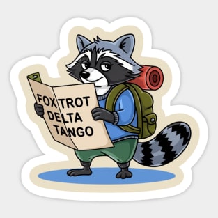 FDT Resist Raccoon, Anti Trump, National Parks Forest Service - Foxtrot Delta Tango Sticker